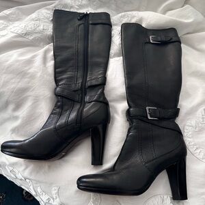 Cole Hahn Nike Air Black Leather Boots